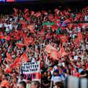Luton's fans at Wembley in the play-off final - pic: Liam Smith