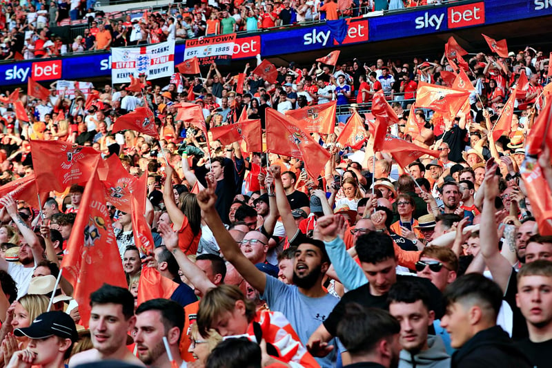 Luton's fans turned out in their numbers to support the Hatters