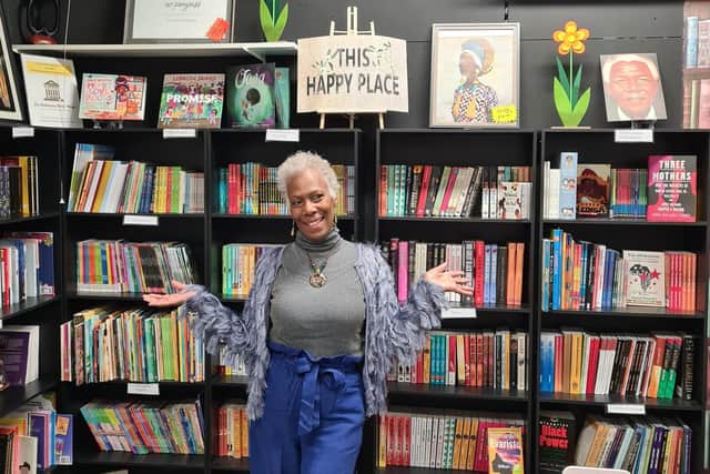 Angel Miller (pictured) runs No Ordinary Bookshop in the Luton Market