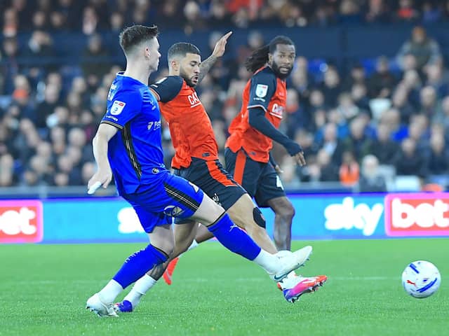Nahki Wells tries to win the ball against Doncaster - pic: Andy Fitzsimons