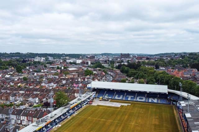 Luton began work on the Bobbers Stand back in May - pic: JUSTIN TALLIS/AFP via Getty Images