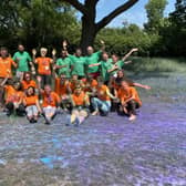 The Amazon team at Keech Hospice's Colour Dash