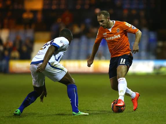Jake Howells during one of his 334 appearances for the Hatters