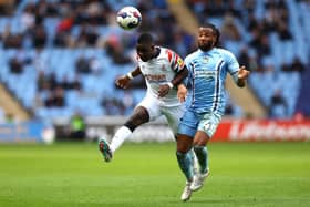 Marvelous Nakamba wins the ball ahead of Kasey Palmer at the weekend