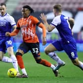 Action from Luton's FA Cup win at Wigan Athletic on Tuesday night