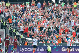 Luton's fans at West Ham on Saturday - pic: Liam Smith