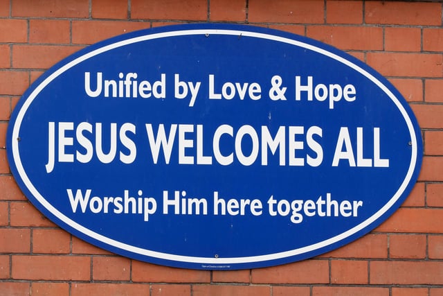 An external sign on the Bury Park United Reformed Church building