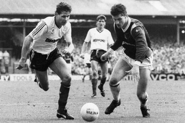 Luton were playing in front of a restricted crowd at White Hart Lane due to the ground being redeveloped, as they went behind to Paul Stewart’s header from Paul Gascoigne’s free kick. Roy Wegerle netted a superb volley to make it 1-1, but Paul Allen won it late on for Spurs.