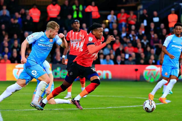 Town defender Gabe Osho is in contention to start for Luton at Villa