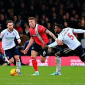 Luton midfielder Ross Barkley bursts forward against Bolton at the weekend - pic: Liam Smith