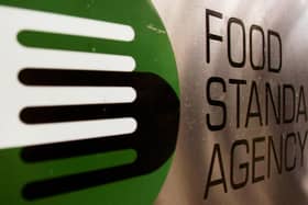The Food Standards Agency (FSA) signage  (Photo by Bruno Vincent/Getty Images)