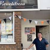 Vinyl Rev owner Andy Chesham outside his iconic Vinyl Revelation shop in Luton's Cheapside. Its 30th anniversary will be celebrated on May  with a big bash at The Hat Factory
