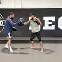 Hamza "Showtime" Shoukat training with coach Faisal Malik at Legends Gym
