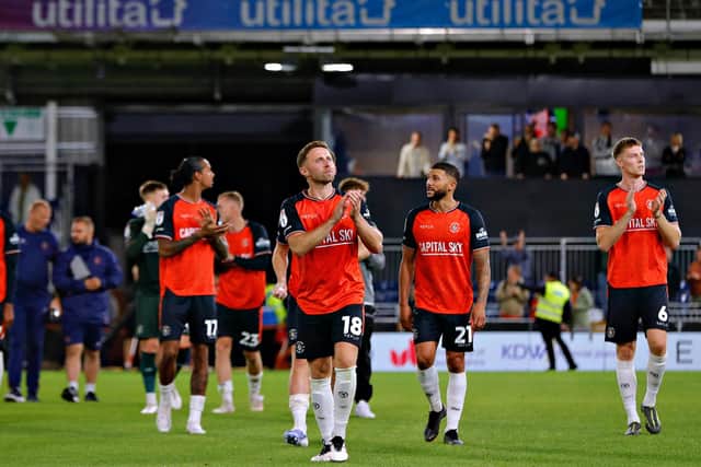 Hatters midfielder Jordan Clark scored Town's second goal against Peterborough on Saturday - pic: Liam Smith
