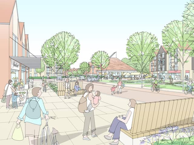 Illustrative image of a central street from the East of Luton Strategic Masterplan. Picture: Bloor Homes and The Crown Estate