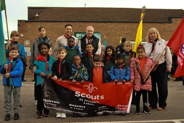 Some of the Scout group. Picture: Keelan Pannell