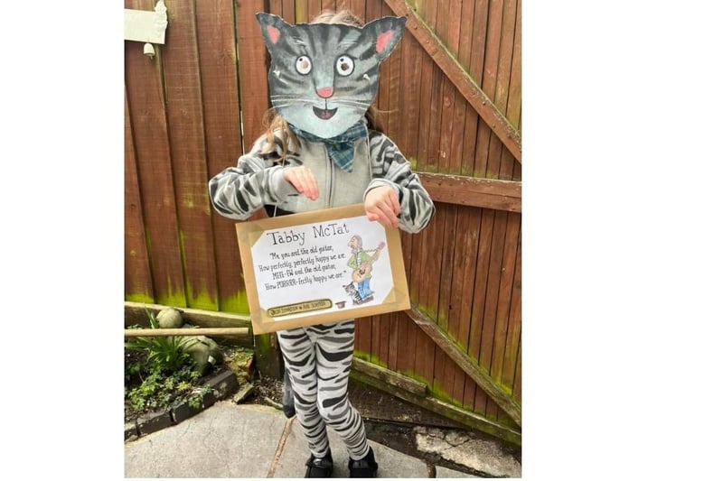 Freya, aged 5, dressed up as Tabby McTat. Picture: Jodie Lees