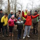 Community groups came together to help plant trees at Chute Wood