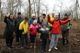 Community groups came together to help plant trees at Chute Wood