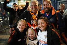 Fans celebrate as Luton Town reaches Wembley after play-off victory