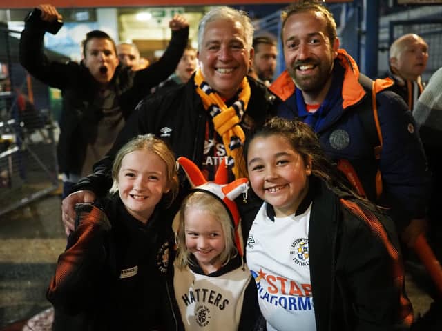 Fans celebrate as Luton Town reaches Wembley after play-off victory