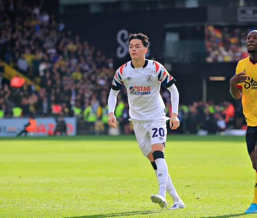 Louie Watson made his Hatters Championship debut in a brief cameo against Watford last weekend
