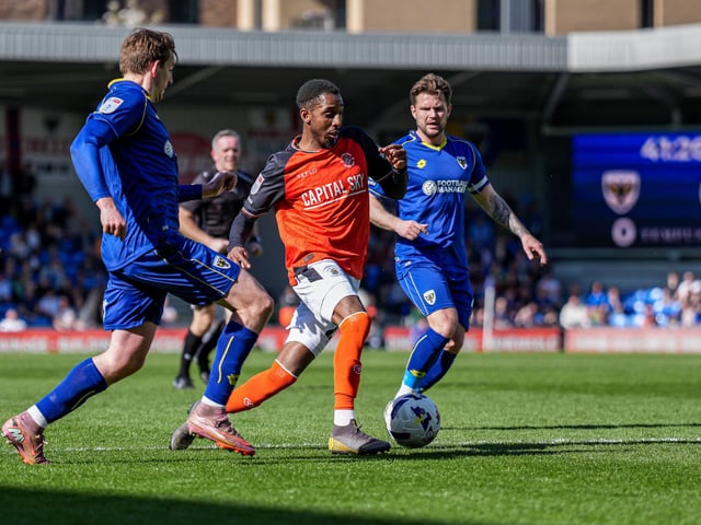 With Luton attacking at will throughout the whole game, it gave him ample opportunity to cross the halfway line, something that had been lacking from his game recently, as he took the chance to do so, picking out Palmer who half volleyed wide. Confidence boosted, he was able to go on two breaks through the middle of the pitch, one leading to a Lawrence shot that was saved, and then dodging some challenges to have a go himself, tamely through to Bishop. Went closer in the second half, seeing the Dons keeper parry his curling attempt away, also gathering a cross that was destined for Al-Hamadi. Defensively solid as well, with not much getting past him all game.