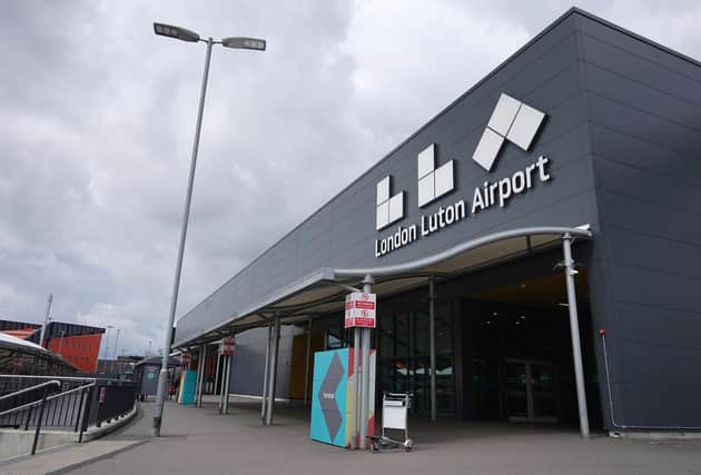 The entrance to London Luton Airport. (Photo by Richard Heathcote/Getty Images)