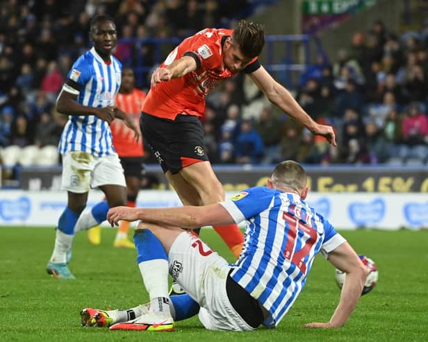 Reece Burke scores the winner at Huddersfield on New Year's Day - pic: Gareth Owen