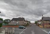 Balfour Road in Doncaster where the five-year-old was attacked by German Shepherd dogs