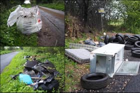 Waste dumped in Millfield Lane. Picture: Tony Margiocchi