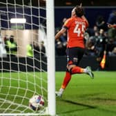 Alfie Doughty celebrates his wonderful goal at QPR on Thursday night