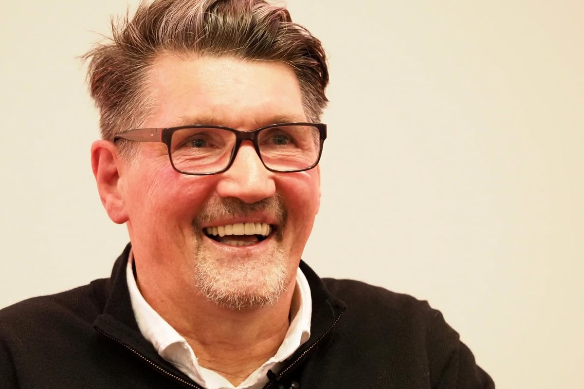 Luton Town legend Mick Harford spoke about prostate cancer and career highlights at sold-out university talk