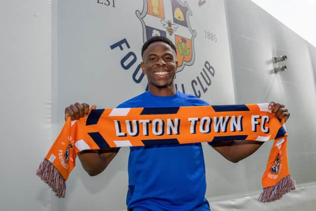 New Luton signing Chiedozie Ogbene at the Hatters' training ground - pic: David Horn (Prime Media Images / Luton Town FC)