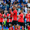 Luton Town's players applaud the 3,001 away fans at Brighton on Saturday - pic: Liam Smith