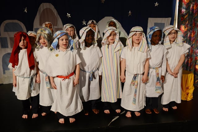 A group of shepherds from the primary school's 2013 navitivy play.