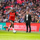 Luton boss Jack Wilshere watches Kasey Palmer at Wembley Stadium - pic: David Horn / PRiME Media Images