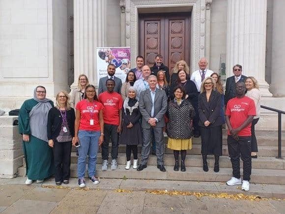 Council staff in front of the town hall. Picture: Luton Borough Council