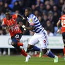 Marvelous Nakamba looks to win the ball back from Lucas Joao during Luton's 1-1 draw with Reading