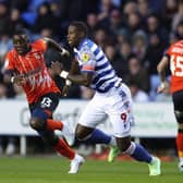 Marvelous Nakamba looks to win the ball back from Lucas Joao during Luton's 1-1 draw with Reading