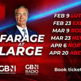 Nigel Farage is in Luton tonight to host his 'Farage at Large' show