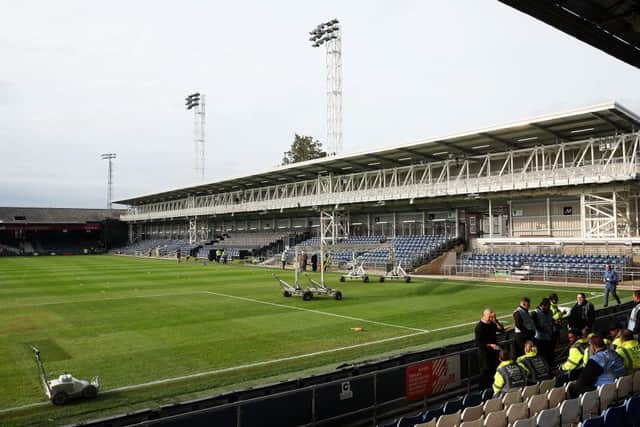 Luton Town's rebuilt Bobbers Stand prior to kick-off against Gillingham - pic: Eddie Keogh/Getty Images