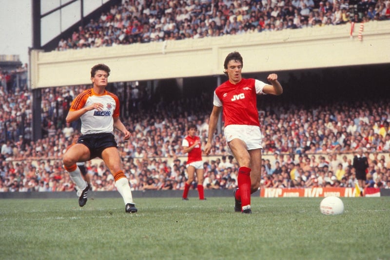 Up against Arsenal’s new £750,000 signing Charlie Nicholas, it was Tony Woodcock who put the hosts in front at Highbury. Luton levelled after Stewart Robson blasted the ball into his own net, before Brian McDermott scored the Gunners’ winner.