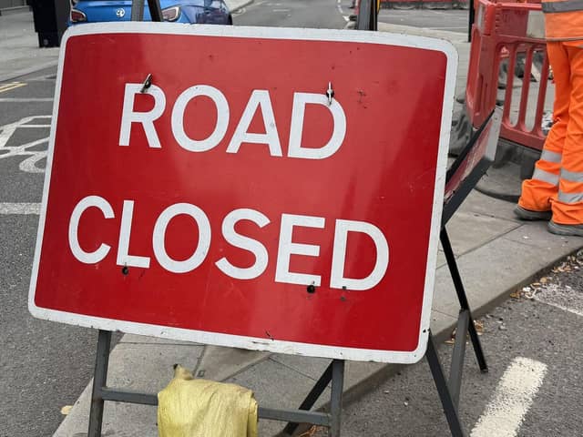 Road closed sign. Picture: Olivia Preston