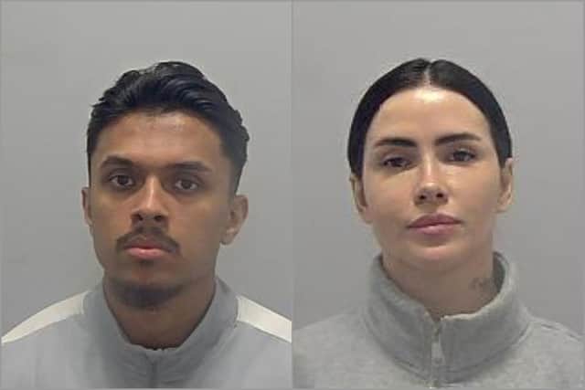 Haydar Miah and Mengali Freitas. Picture: Beds Police