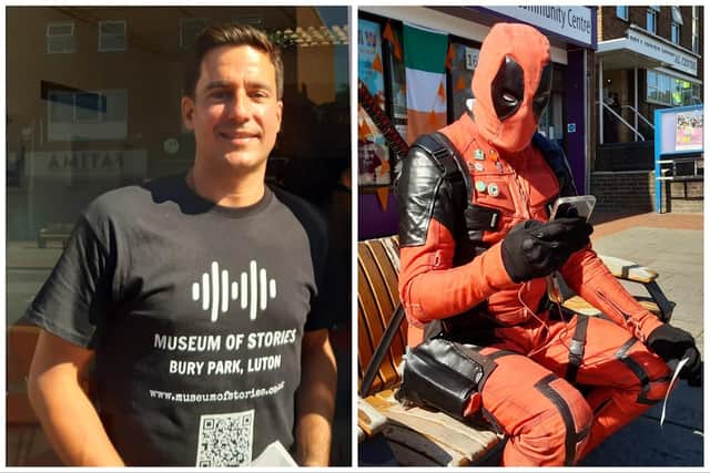 Playwright Fin Kennedy and Luton Deadpool were among the many that attended a preview of the new application