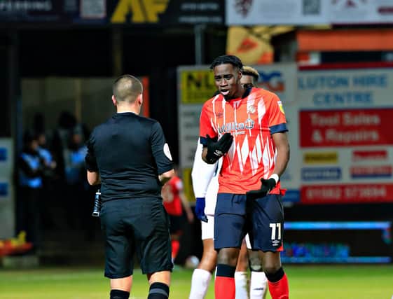 Striker Elijah Adebayo makes his feelings known on Tuesday night