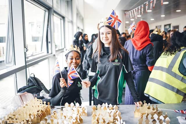 Crowning glory – students at Stockwood Park Academy topped off the day in style.