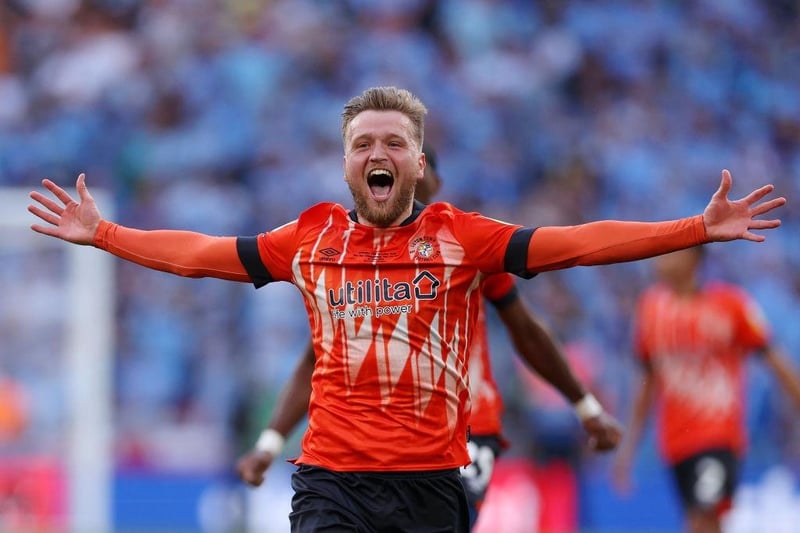Luke Berry rejoices as Luton win the shoot-out