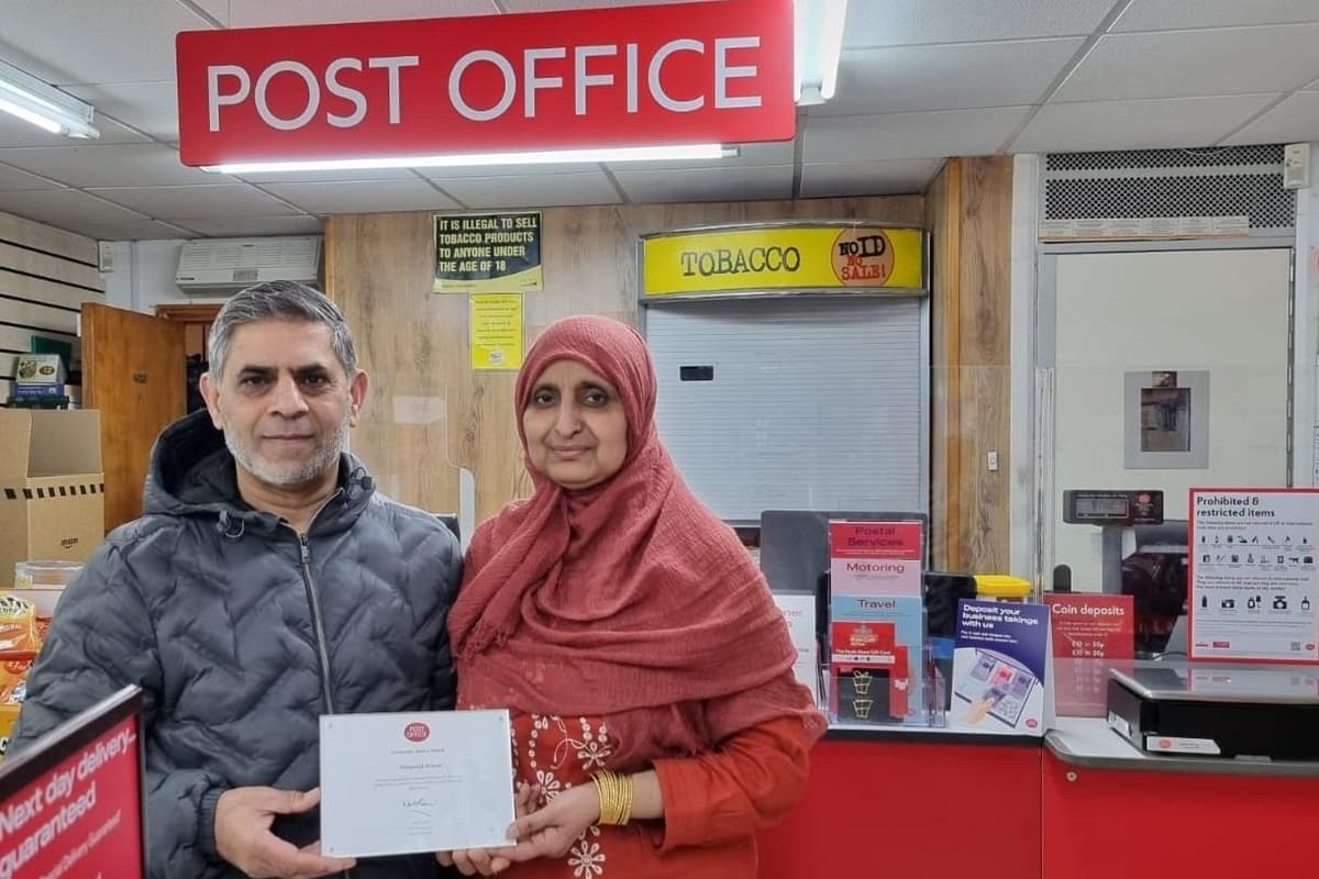 Postmaster Role Luton postmaster who met the Queen in recognition of his charity work ...